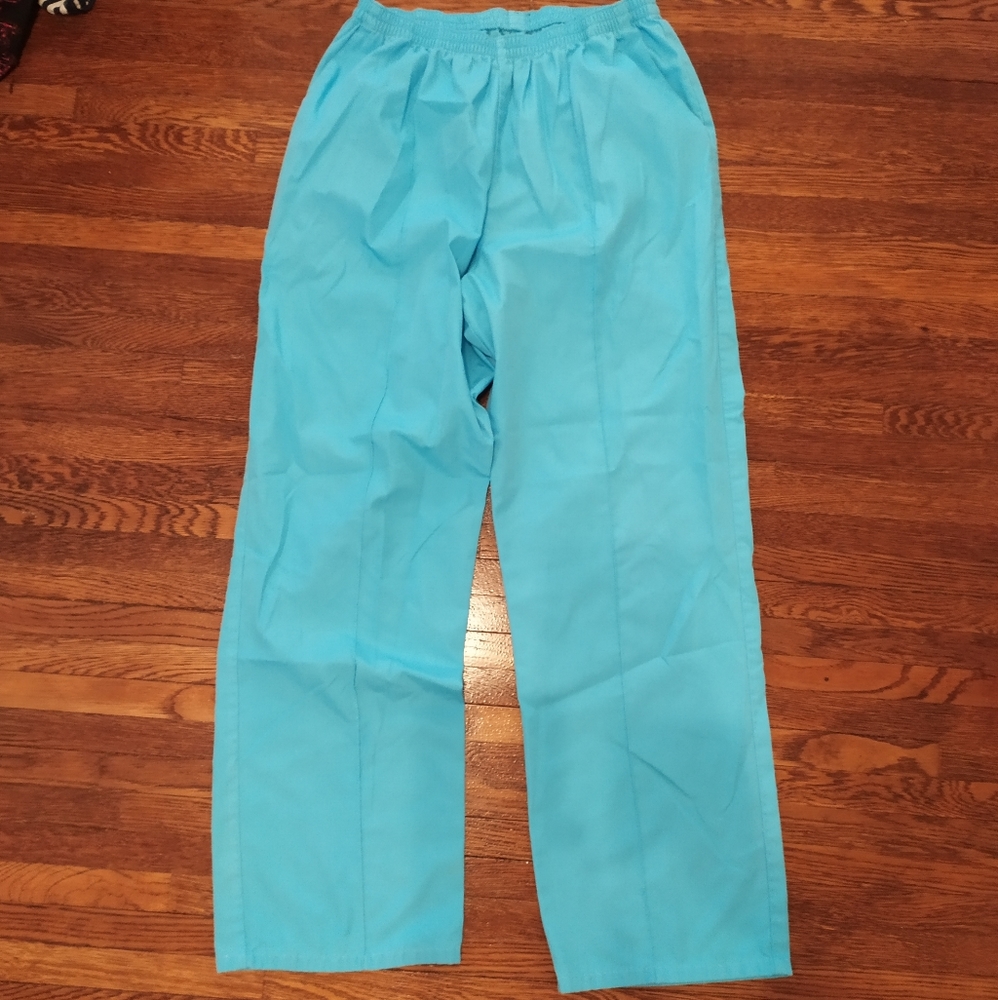 EUC Cherokee brand bright blue scrub pants